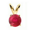 0.25 Cts. Ruby Pendant in 14k Gold