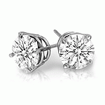 Diamond Stud Earrings (In Silver