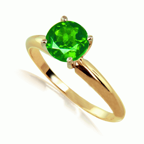 0.50 Carat Emerald Ring in 14k Yellow Gold