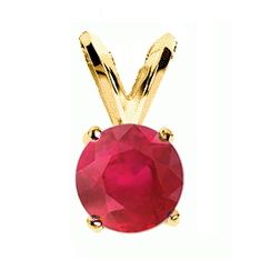 0.25 Cts. Ruby Pendant in 14k Gold