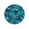 0.80 Carat Round Blue Diamond SI2 Clarity