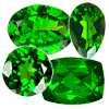 10 Carats Mixed Shape Green Chrome Diopside in size: 0.25-1 Crts