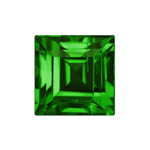 10 Pieces Square Cut Green Chrome Diopside in size: 4 mm 10 Pieces Square Cut Green Chrome Diopside in size: 4 mm