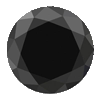 2.90 Carat Round Black Diamond AAA Grade