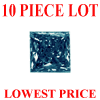 1.8 mm Princess Cut Blue Diamond I1/I2 Clarity 10 Pcs Lot