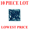 3 mm Princess Cut Blue Diamond I1/I2 Clarity 10 Pcs Lot