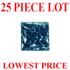1.5 mm Princess Cut Blue Diamond SI2 Clarity 25 Pcs Lot