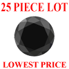 3.5 mm Round Black Diamond 25 Piece Lot AAA Grade