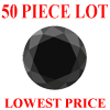 2.5 mm Round Black Diamond 50 Piece Lot AAA Grade
