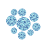 1 Ct twt. Round English Blue Diamond Lot size 0.01-0.05 Ct