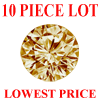 1.25 mm Round Champagne Diamond 10 pc Lot SI Clarity