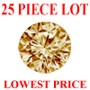 1.25 mm Round Champagne Diamond 25 pc Lot SI Clarity