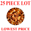 1.5 mm Round Cognac Red Diamond 25 pc Lot SI Clarity