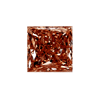 0.50 Carat Princess Cut Cognac Diamond SI2 Clarity