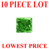 1 mm Princess Cut Green Diamond SI1/SI2 Clarity 10 Pc Lot