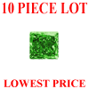 2.5 mm Princess Cut Green Diamond SI1/SI2 Clarity 10 Pc Lot