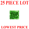 1 mm Princess Cut Green Diamond SI1/SI2 Clarity 25 Pc Lot