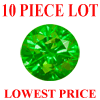 2.5 mm Round Green Diamond 10 pc Lot SI Clarity