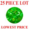 1.5 mm Round Green Diamond 25 pc Lot SI Clarity