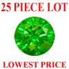 2.25 mm Round Green Diamond 25 pc Lot SI Clarity