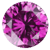 2 mm (0.035 Ct) Purple Diamond SI Clarity