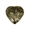 0.60 Ct Heart Silver Diamond I2 Clarity