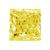 0.50 ct. Princess Cut Yellow Diamond SI2/I1 Clarity