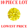1.5 mm Round Yellow Diamond 10 pc Lot SI Clarity