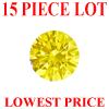 3.5 mm Round Yellow Diamond 15 pcs Lot SI2/I1 Clarity