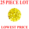 1 mm Round Yellow Diamond 25 pc Lot SI Clarity