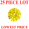 2.25 mm Round Yellow Diamond 25 pc Lot SI Clarity