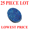 18x13 mm Oval Mystic Peacock Blue Drusy Quartz 25 piece Lot
