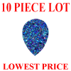 14x10 mm Pear Mystic Peacock Blue Drusy Quartz 10 piece Lot