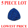 6 mm Trillion Mystic Peacock Blue Drusy Quartz 5 piece Lot