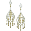 3.74 Carat VS1 Diamond Earrings In 18k Dualtone Gold 3.74 Carat VS1 Diamond Earrings In 18k Dualtone Gold