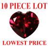 8 mm Heart Faceted Garnet 10 piece Lot AAA Grade