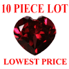 4 mm Heart Faceted Garnet 10 piece Lot AAA Grade