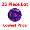5 mm Round Faceted Amethyst 25 piece Lot AAA Grade