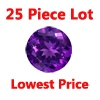 8 mm Round Faceted Amethyst 25 piece Lot AAA Grade