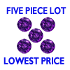 5 mm Round Faceted Amethyst 5 piece Lot AAA Grade