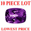 9x7 mm Long Cushion Checker Board Cut Amethyst 10 piece Lot