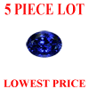 5x4 mm Oval Blue Sapphire 5 piece Lot