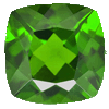 4 mm Cushion Chrome Diopside in AAA Grade