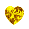 9 mm Heart Golden Citrine in A Grade