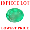6x4 mm Oval Shape Faceted Emerald 10 piece Lot A Grade