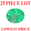 6x4 mm Oval Shape Faceted Emerald 25 piece Lot A Grade