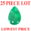 6x4 mm Pear Shape Faceted Emerald 25 piece Lot A Grade