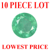 1.5 mm Round Faceted Emerald 10 piece Lot A Grade