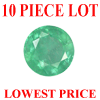 3.5 mm Round Faceted Emerald 10 piece Lot A Grade