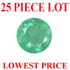 3 mm Round Faceted Emerald 25 piece Lot A Grade